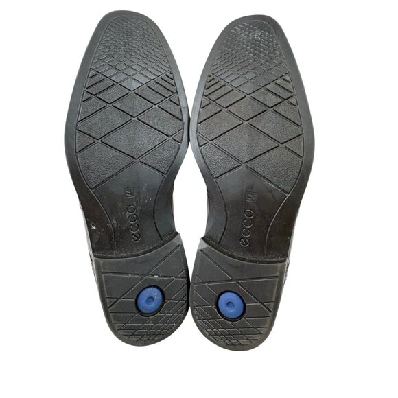 *ECCO Melbourne Wingtip Mens Dress Shoe Size 10 Brown Leather Lace Up Oxford - Picture 9 of 14